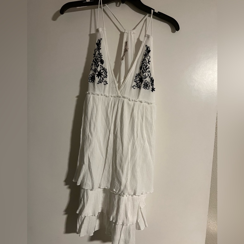 Embroidered white dress